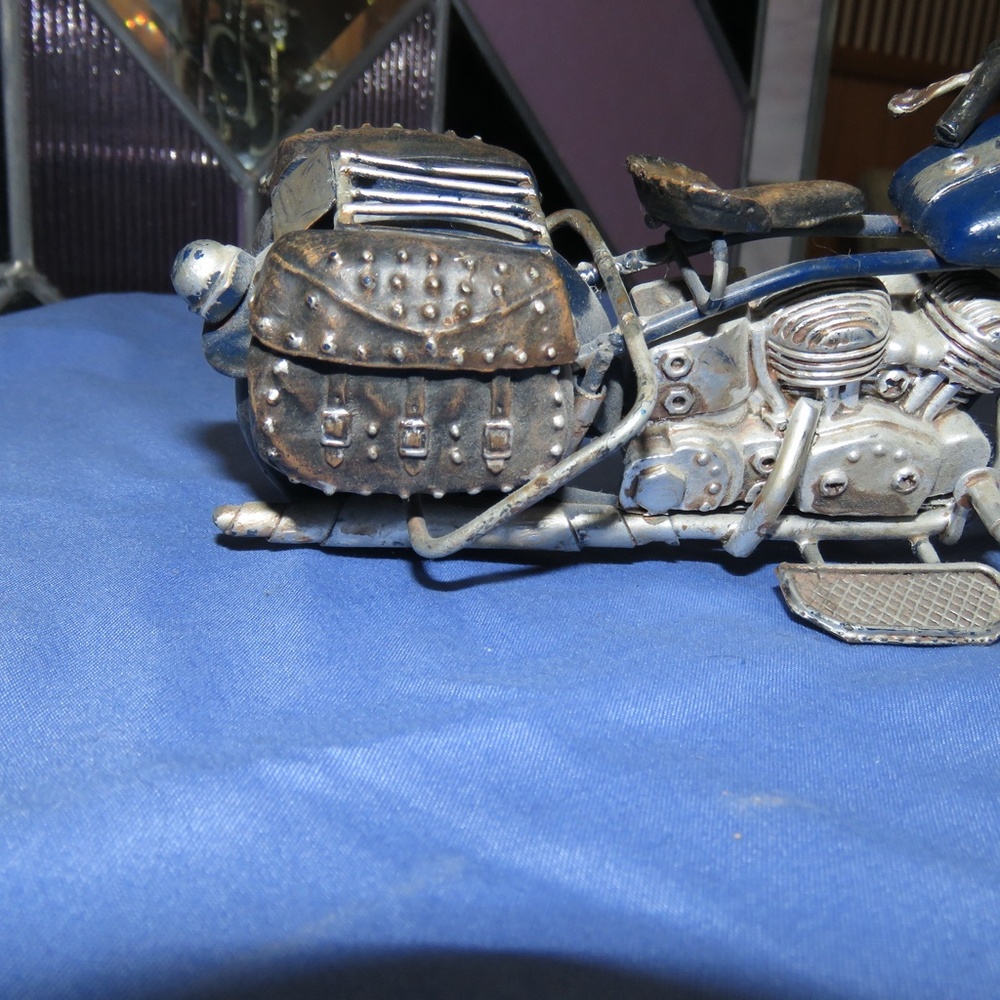 Homemade Blue Motorcycle - Picture 2 of 3